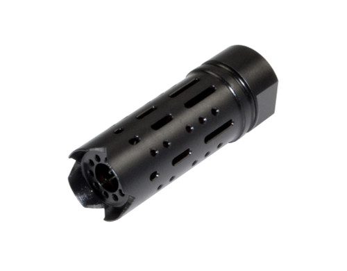 1/2x28 Muzzle Brake for AR-15, Steel, Black [MZ-25-01-B]