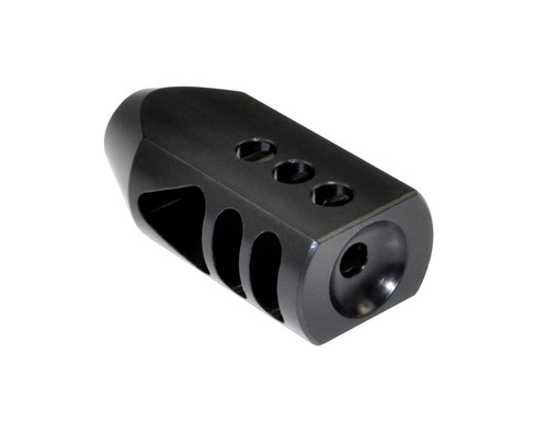 1/2x28 Muzzle Brake for 9mm - Steel - Black [MZ-07-10-B]