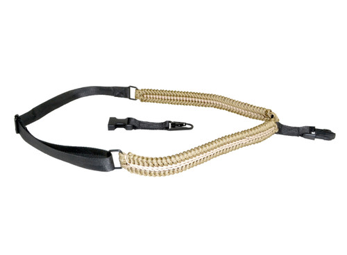 Tactical Single Point Sling AR Clip Style, Tan Paracord