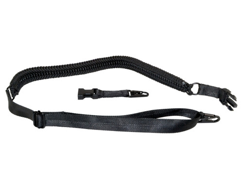 Tactical 2 Point Sling with 2 Quick Detach Hooks, Black Paracord