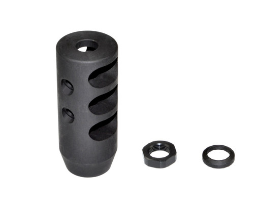 5/8x24 Muzzle Brake, Black Steel - AR-10 LR .308/7.62 NATO (MZ-02-02-B)
