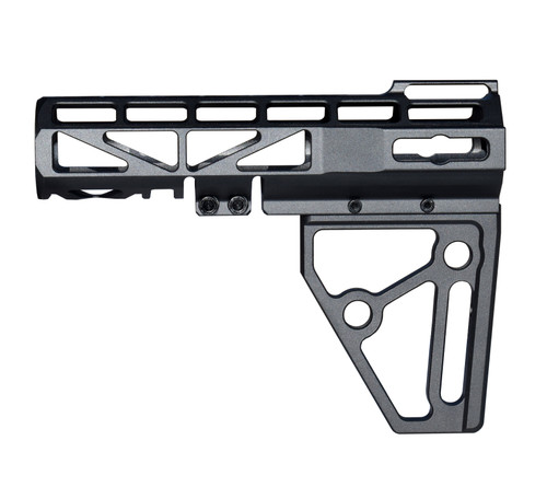 New! Presma Skeletonized Pistol Arm Brace, Black Anodized Aluminum
