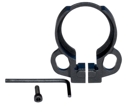 Aluminum Receiver End Plate with Dual Sling Clip Type Adapters for .223/5.56/.308 Buffer Tubes, Black