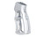 Presma Skeletonized Rear Pistol Grip, Silver [GP30-S]