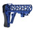 Presma Skeletonized 223/5.56/308 Buttstock for 6 Position Mil-Spec Tubes, Anodized Aluminum. With Pad - Dark Blue [AAST25-DBL]