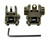 Backup Sight Set -Front and Rear Flip Up - Polymer  - Green [MFLRS02-G]