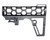 Presma Skeletonized 223/5.56/308 Stock for Mil-Spec Tubes, CA Legal Fixed Stock, 6 Position, Black Anodized Aluminum