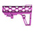 Presma Skeletonized 223/5.56/308 Stock for Mil-Spec Tube, CA Legal Fixed Stock, 6 Position, Purple Anodized Aluminum