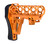 Presma Skeletonized 223/5.56/308 Buttstock for 6 Position Mil-Spec Tube, Orange Anodized Aluminum. With Pad [AAST25-O]