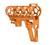 Presma Skeletonized 223/5.56/308 Stock for Mil-Spec Tube, CA Legal Fixed Stock, 6 Position, Orange Anodized Aluminum