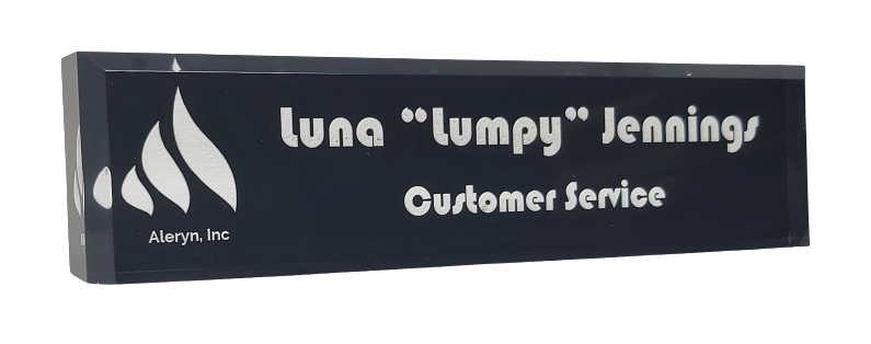 Black Acrylic Name Plate