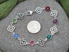Custom Birthstone Silver Bracelet 