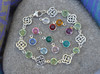 Celtic Birthstone Single Month Silver Bracelet Celtic Birthstone Single Month Silver Bracelet
