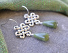 Connemara Marble Rainy Irish Day Eternity Knot Silver Earrings