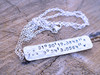 Celtic Locations Coordinates Hand-Stamped Sterling Silver Necklace
