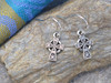 Small Celtic Cross Silver Earrings 