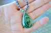 Malachite and Ruby Zoisite Gemstone Necklace