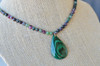 Malachite and Ruby Zoisite Gemstone Necklace