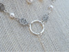 European Crystal Pearl Lariat Necklace