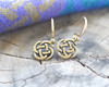 Ashford Yellow Bronze Open Celtic Knot Earrings