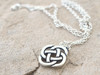 Sterling Silver Open Celtic Knot Pendant Necklace