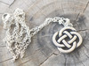 Sterling Silver Open Celtic Knot Pendant Necklace