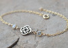 Irish Countryside Simple Celtic Knot Golden Bracelet with Cubic Zirconia