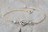 Irish Countryside Simple Celtic Knot Golden Bracelet with Cubic Zirconia