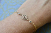 Irish Countryside Simple Celtic Knot Golden Bracelet with Cubic Zirconia
