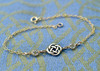 Irish Countryside Simple Celtic Knot Golden Bracelet with Cubic Zirconia