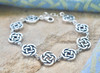 Shores of Dingle Solid Sterling Silver Celtic Knot Bracelet- Medium knots