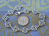Shores of Dingle Solid Sterling Silver Celtic Knot Bracelet- Small knots