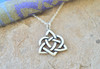 Sister Knot Eternal Heart Solid Sterling Silver Necklace