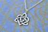 Sister Knot Eternal Heart Solid Sterling Silver Necklace