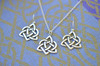 Sister Knot Eternal Heart Solid Sterling Silver Necklace