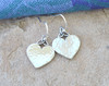 Trinity Heart Sterling Silver Hand Hammered Earrings