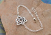 Sister Knot Eternal Heart Solid Sterling Silver Bracelet