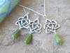 Sister Knot Eternal Heart Solid Sterling Silver Necklace with Teardrop Connemara Marble Sister Knot Eternal Heart Solid Sterling Silver Necklace with Teardrop Connemara Marble