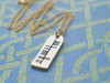 The Ogham 'Dochas' Hope Stone Yellow Bronze Necklace