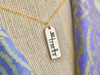 The Ogham 'Dochas' Hope Stone Yellow Bronze Necklace