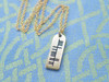 The Ogham 'Dochas' Hope Stone Yellow Bronze Necklace