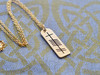 The Ogham 'Grá' Love Stone Yellow Bronze Necklace