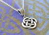 Sterling Silver Hand Hammered Eternal Celtic Knot Necklace with Celtic Bail