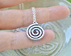 Celtic Spiral of Life Sterling Silver Necklace- Medium Size