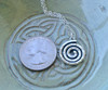Celtic Spiral of Life Sterling Silver Necklace- Medium Size