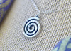 Celtic Spiral of Life Sterling Silver Necklace- Medium Size