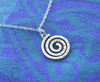 Celtic Spiral of Life Sterling Silver Necklace- Medium Size