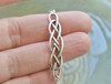 Ring of Kerry Celtic Braid Sterling Silver Bracelet with Connemara Marble