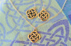 Holiday Set: Open Celtic Knot Gold Earrings and Necklace