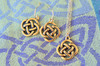 Holiday Set: Open Celtic Knot Gold Earrings and Necklace
